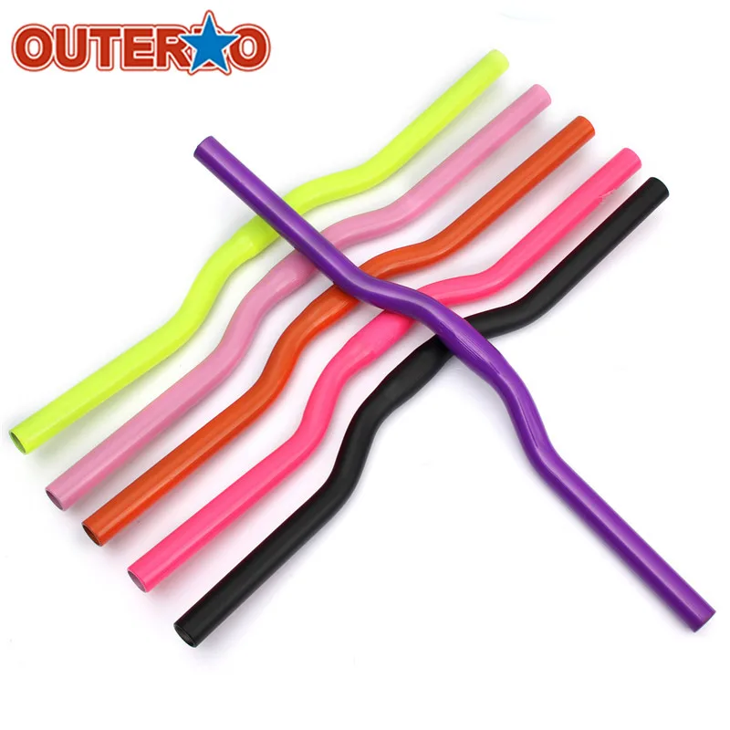 

OUTERDO Handlebar Fixed Gear Short Riser Bar Bike 52cm Clamp 25.4mm Polish Handle Bar Extender Manillar Front Bicycle Parts