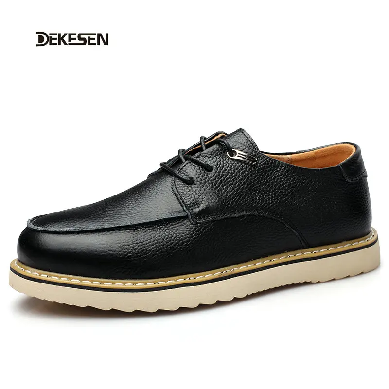

Dekesen New Mens Oxford Shoes 2016 Quality Genuine Leather Dress Shoes Office Luxury Autumn Casual Shoes for Men Shoes X8805