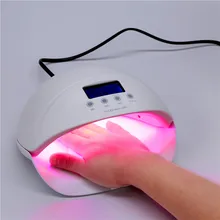 УФ-лампа 50 Вт двойной светодиодный светильник для ногтей Сушилка для ногтей Гель-лак отверждения света для УФ светодиодный гель-лака для ногтей умный ИК-датчик таймер