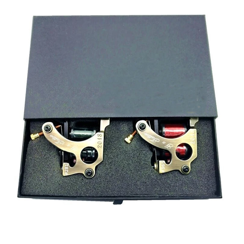 

2PCS/Set Professional Copper Tattoo Machine Gun With 10/8Wrap Coils Liner Shader Rotary Machine Tattoo Guns Supplies maquina de