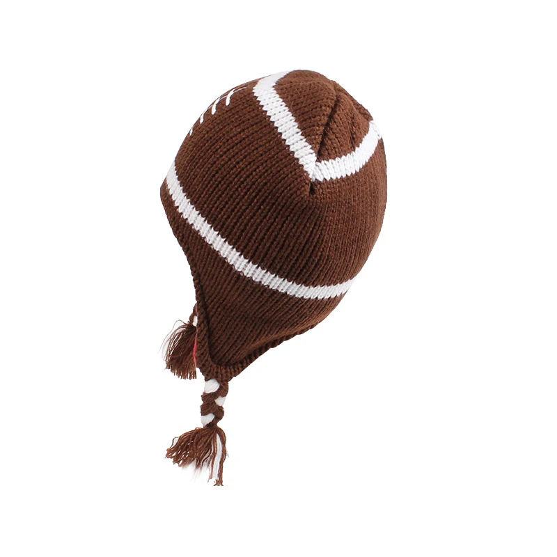 2PCS Kids Beanie Hats Cotton Brown Knitted Hat Gloves Sets Autumn Velvet Boys Girls Skullies Warm Children Winter Earflap Hats (14)