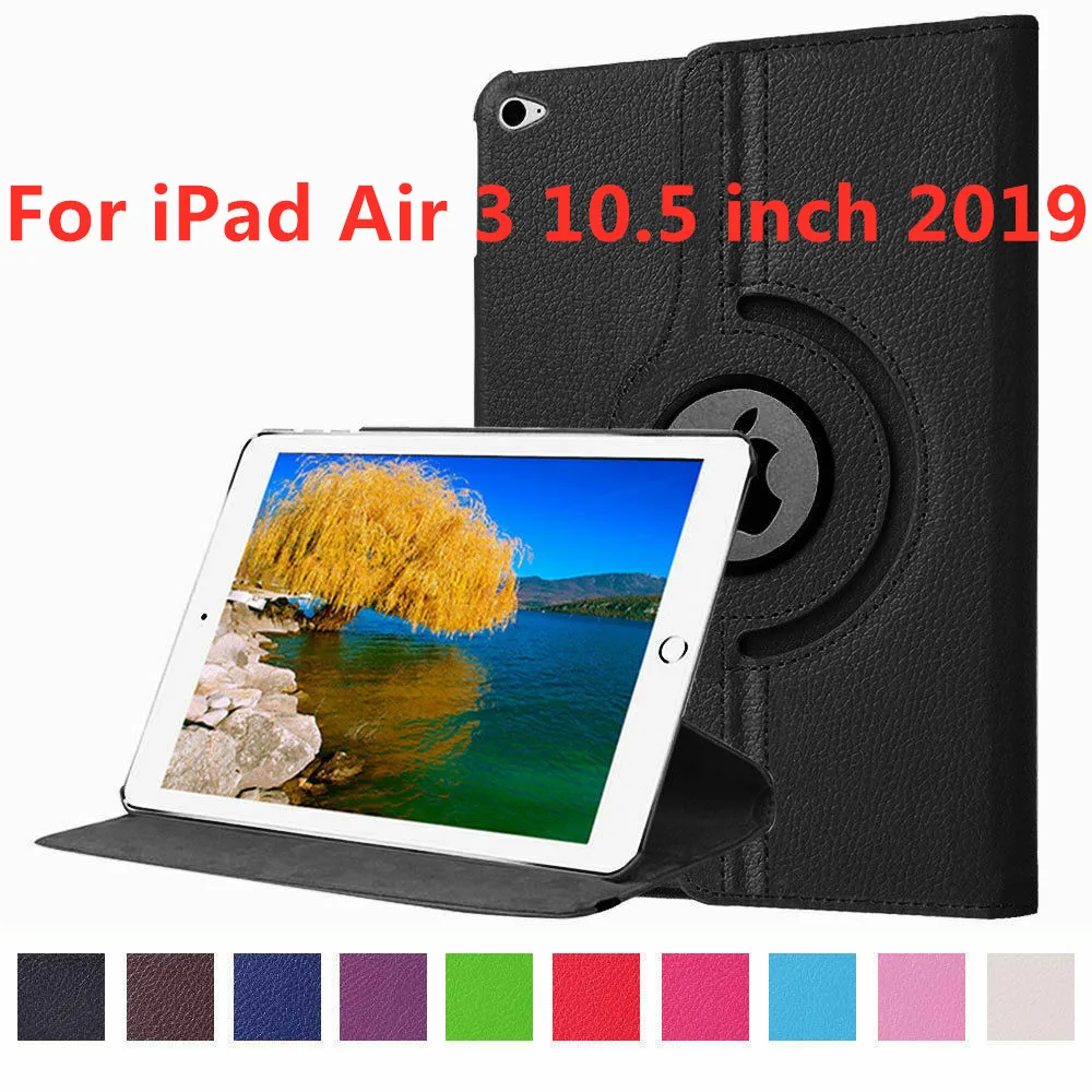 360 градусов вращающийся PU кожаный чехол для Apple iPad Air 3 10,5 дюймов 2019 Pro 10,5 раскладной чехол Funda