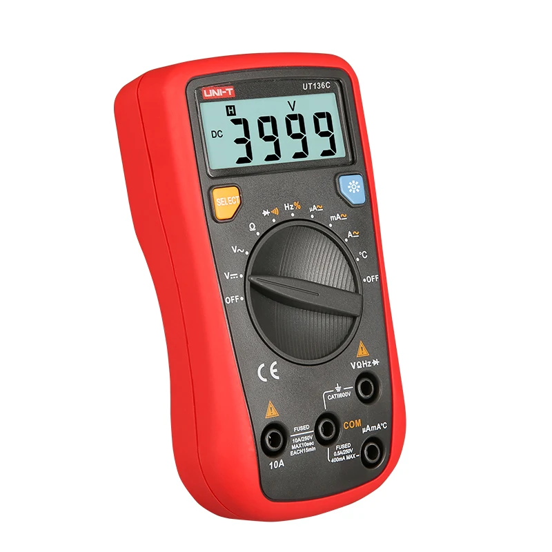 Beste UNI T UT136C Moderne Digitale Multimeters Auto Range Temperatuur Tests Continuïteit Zoemer Soorten Meting Hz