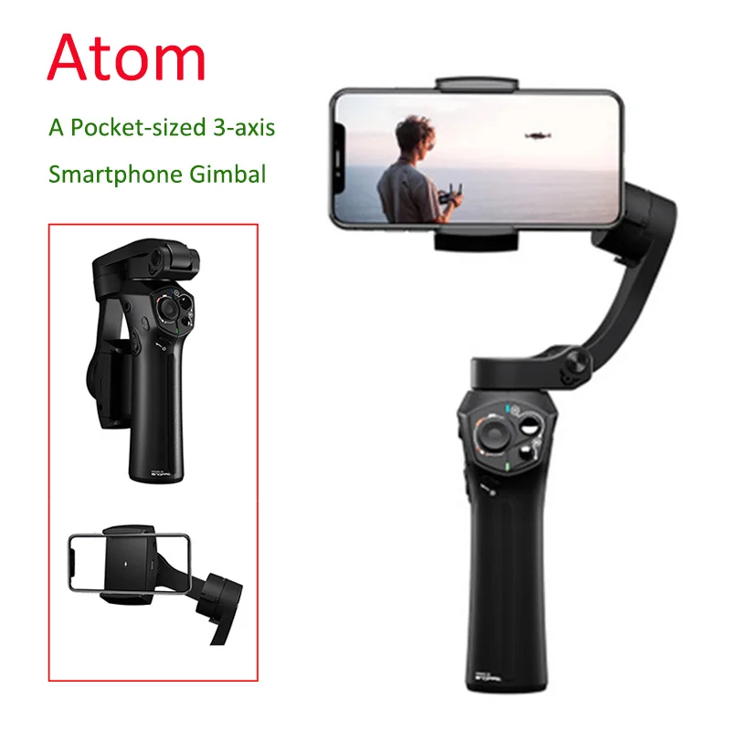 

Snoppa Atom Foldable Pocket-Sized 3-Axis Handheld Gimbal Stabilizer for iPhone for Samsung for XiaoMi Smartphone