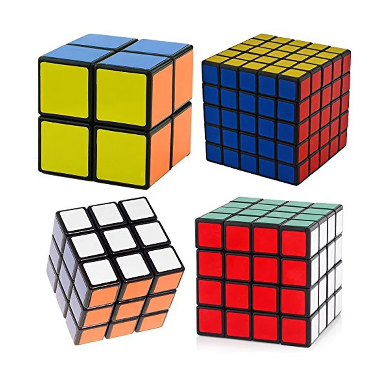 Noir Magic Puzzle Cube Magique Cubo avec Autocollant de PVC pour Enfants et Adultes EASEHOME 2x2x2 Speed Cube 