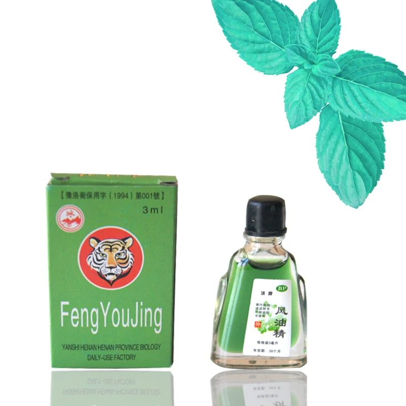 20 шт Fengyoujing анти-зуд комаров, Эфирное прохладное и освежающее масло снимает боль головной боли головокружений лечебное масло