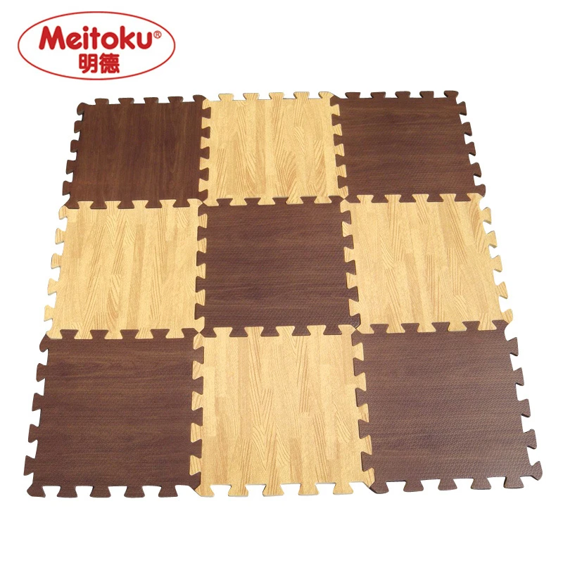 Meitoku Tapis Puzzle En Mousse Eva Pour Bebe 9 Pieces De Tapis De Sol En Bois 30cm X 30cm X 1cm 12 X 12 X 3 8 Aliexpress