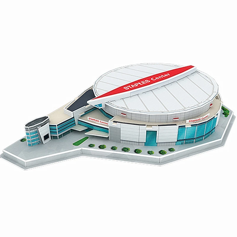 Классический пазл 3D головоломка скобы центр баскетбольные игры стадионы Lakersings DIY Строительные кирпичи игрушечные масштабные модели наборы бумаги