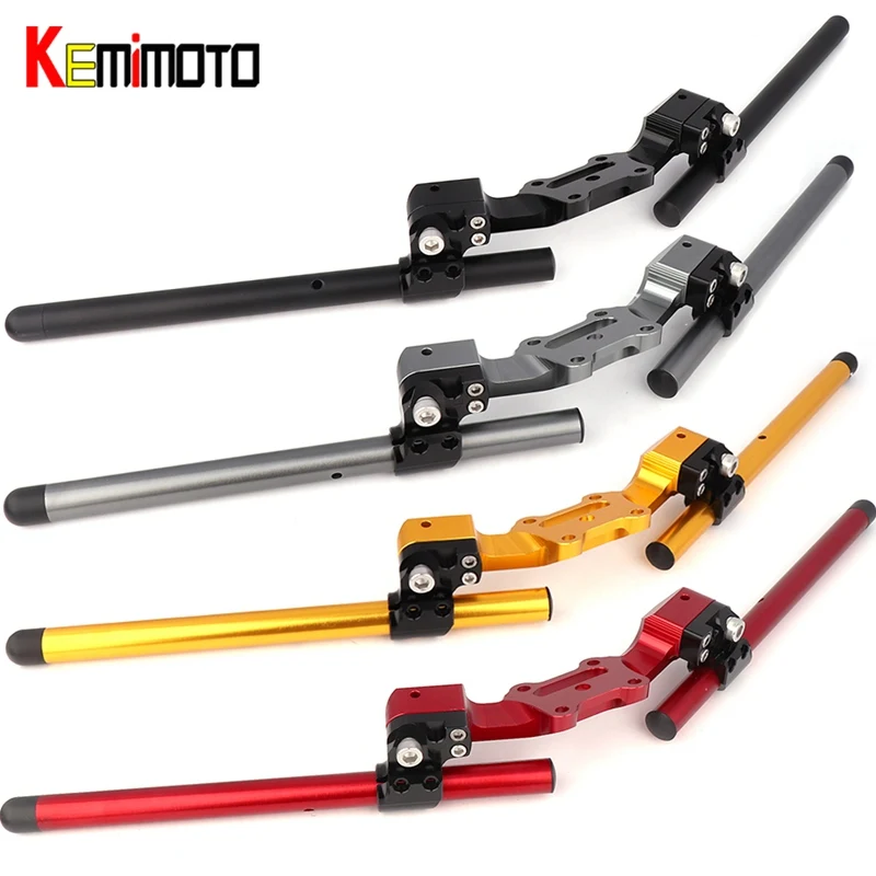 

KEMiMOTO For Ducati Scrambler Adjustable Handlebars Handle Bar With Clamp Kit Motorcycle Accessories 4 Colors