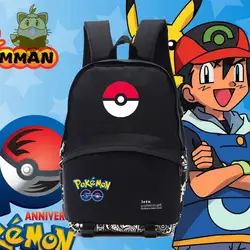 Pokemon Go рюкзаки Pokeball печати высокое качество школьные ранцы подарок для студентов черный рюкзак NB047