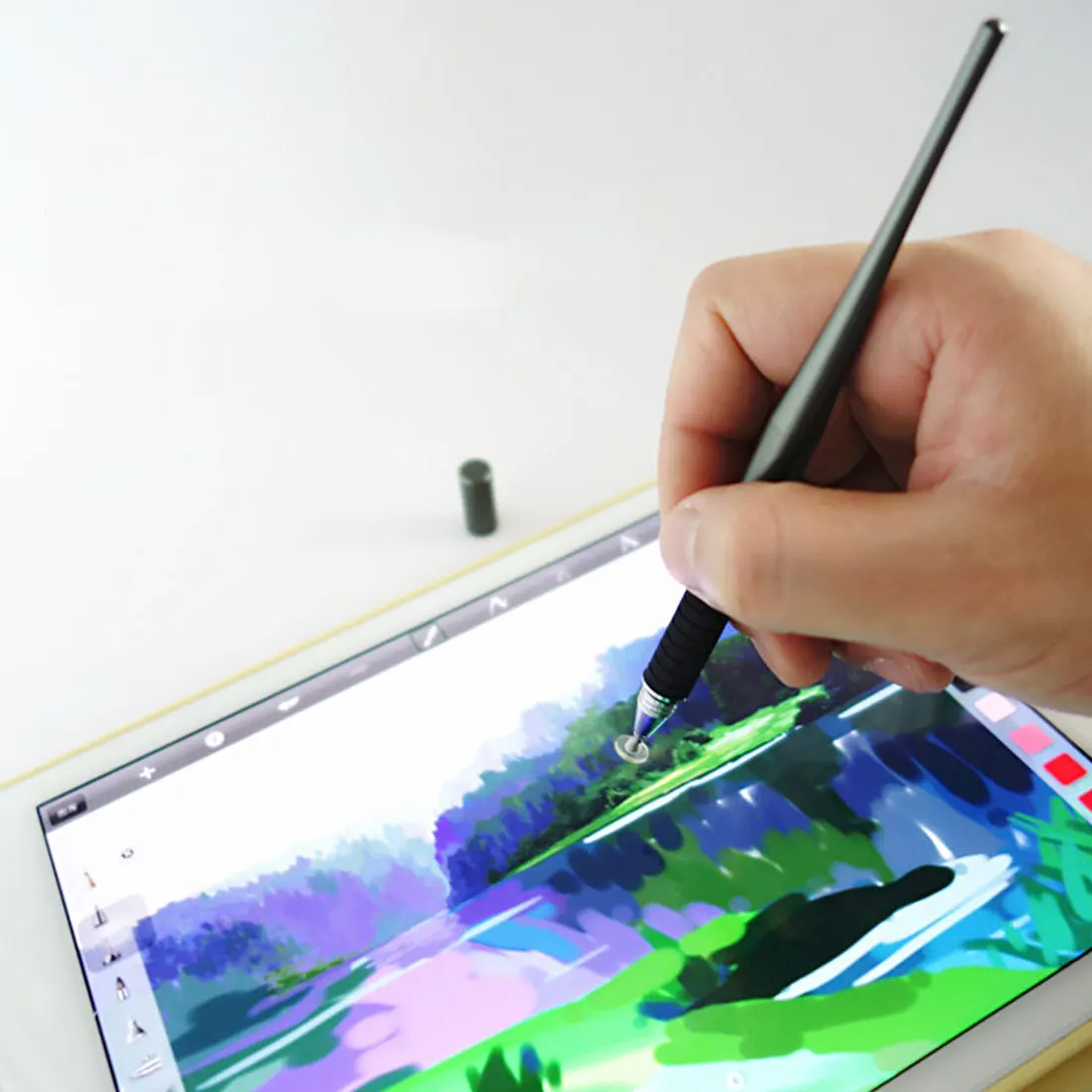 Etmakit, Хит, 2 в 1, емкостный стилус, новинка, металлическая ручка для рисования, стилус для сенсорного экрана, ручка для смартфона, планшета, ПК, для iPhone, iPad
