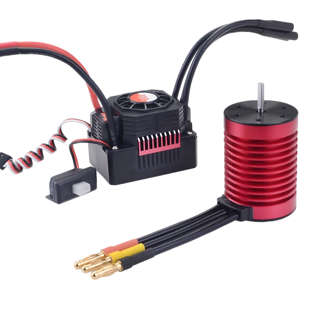 1/10 Car Model Spare Parts Brushless Motors Water Proof with 45A ESC ESC for RC Vehicles Aluminum