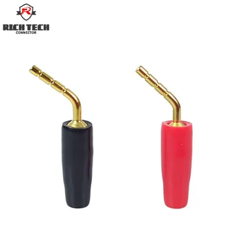 

50pcs/25pairs 2mm pin Banana Plug Connector Terminals Gold-Plated Brass Wiring Pin Banana Plug Adapter for Hi-fi Speaker