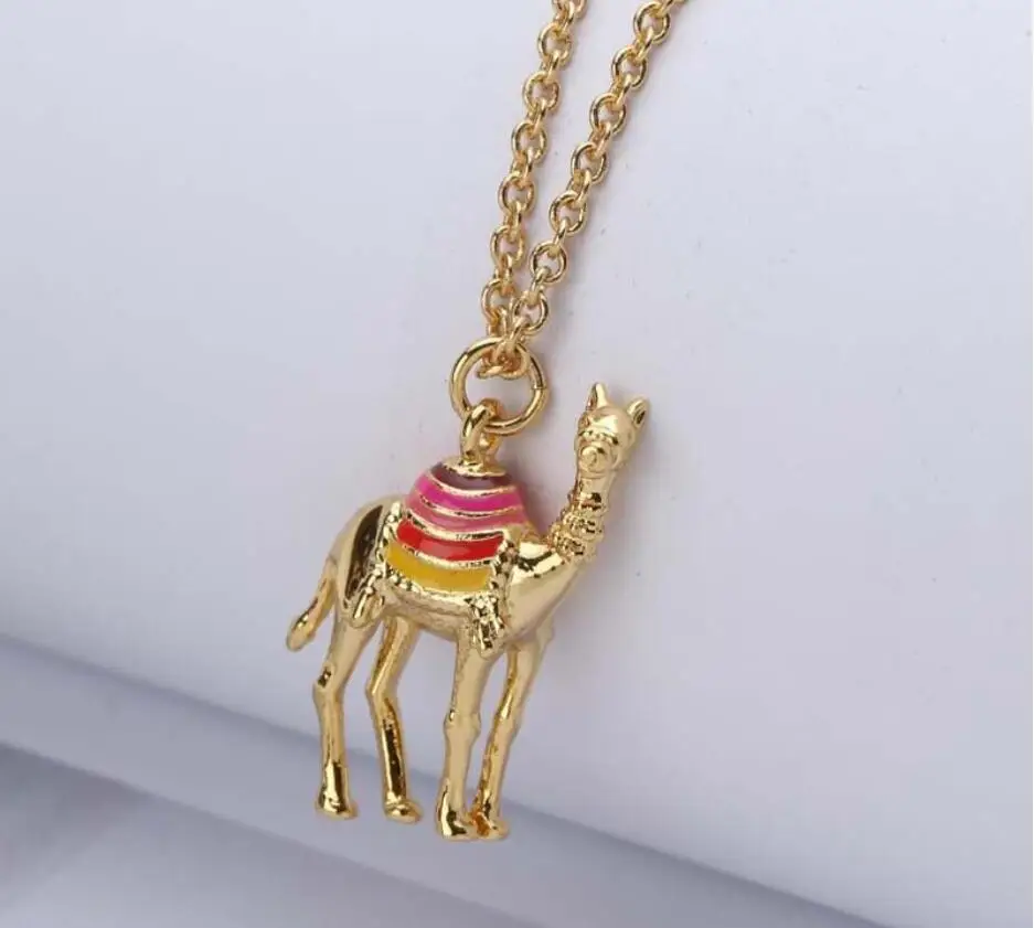 Cute Camel Necklace Earrings Women 