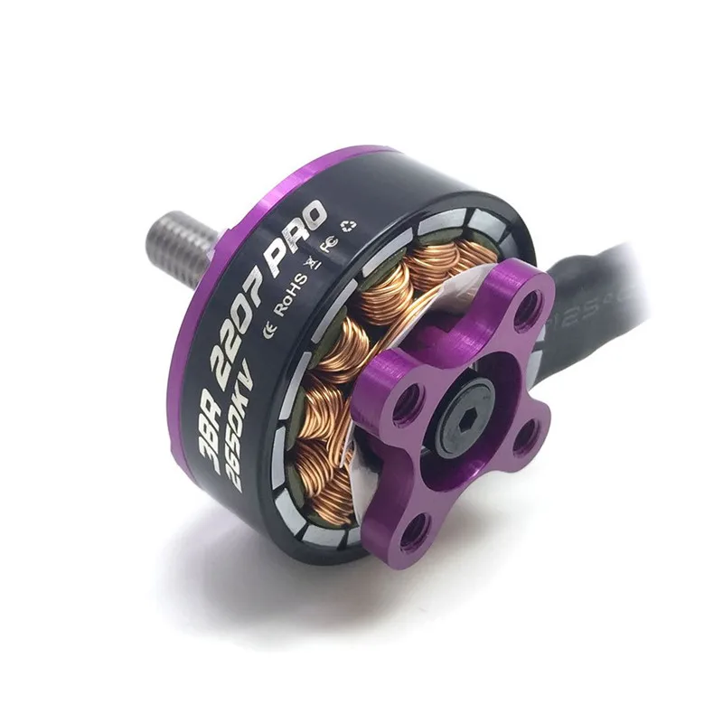 3BHOBBY Racing Brushless Motor 2207 Pro 1750KV 2150KV 2450KV 2650KV 7075 Aluminum Titanium Shaft for FPV 200-220 Frame-1 (2)