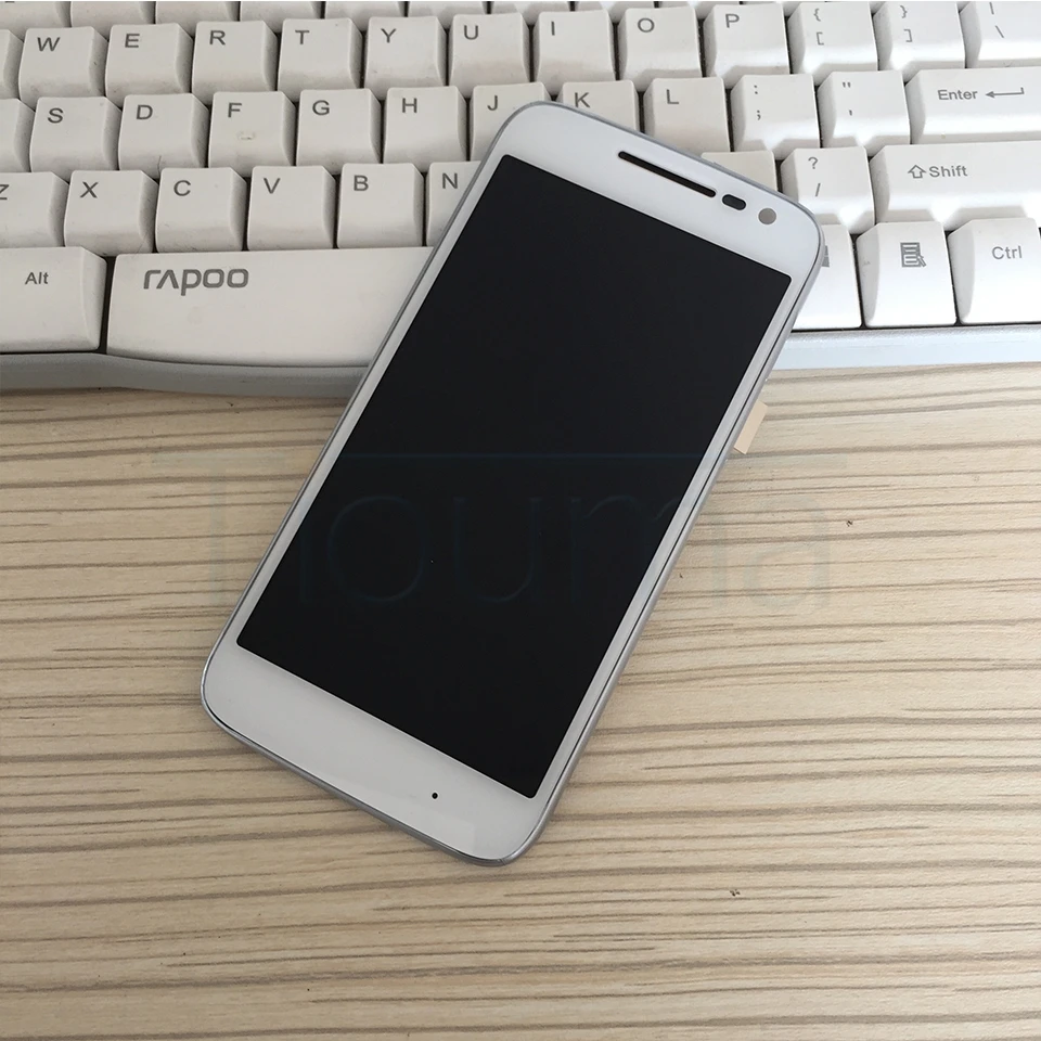 Moto G4 Play LCD Display With Frame white (13)