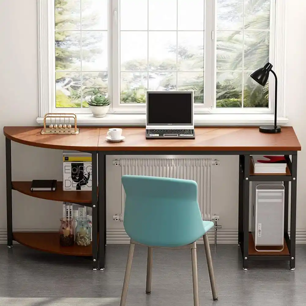 Computer Desk With Storage Shelves Gaming Desk Arch Corner Shelf