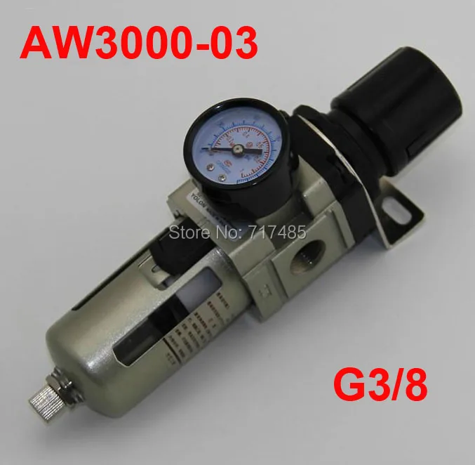 

AW3000-03 Pneumatic Air Souce Treatment Filter Regulator w Pressure Gauge