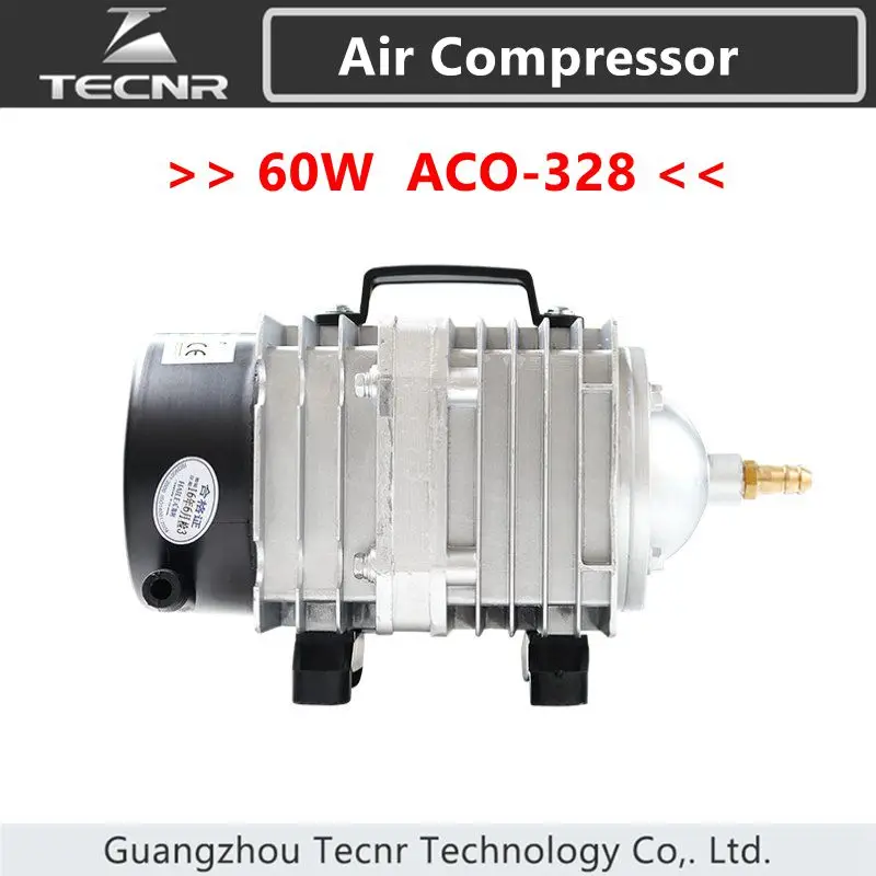 TECNR 60W Air Compressor Electrical Magnetic Air Pump 82L/min for CO2 laser machine ACO-328