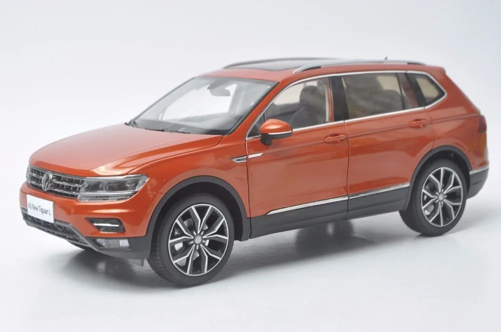 1:18 литая под давлением модель для Volkswagen VW Tiguan L оранжевый игрушечный автомобиль миниатюрная Коллекция подарков