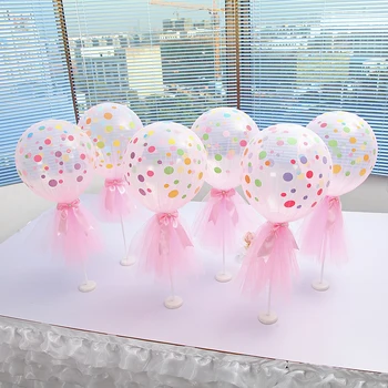 

3/4pcs 12 inch Balloon Tulle yarn mesh Tulle Roll Sewing Mesh DIY Tutu Skirt Accessories Set for Wedding Party Decoration