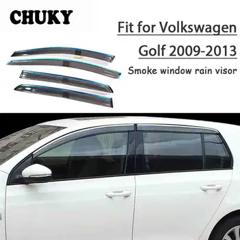 comprar Chuky 4 Pcs ABS Car Styling 6 Viseiras Da Janela Toldos Abrigos Escudo Chuva Para Volkswagen Golf 2009 2010 2011 2012 2013 Acessórios