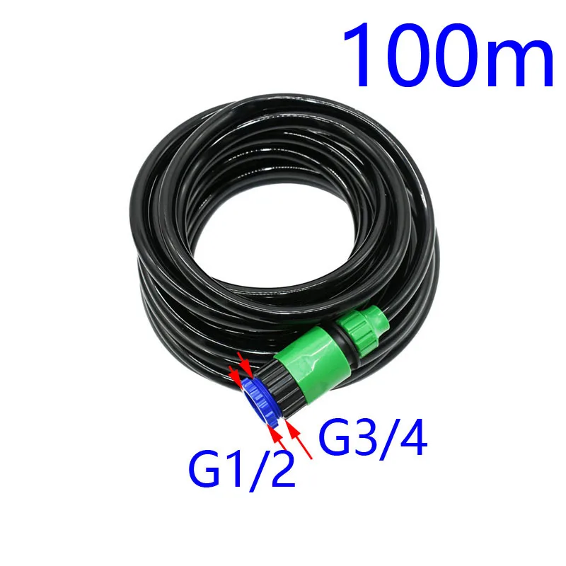 8/11 м садовый шланг ПОЛИВ 3/8 Гибкая водопровод 100 капельного орошения шланг ПОЛИВ Цветы парниковых 30 м 60 м - Цвет: 100m