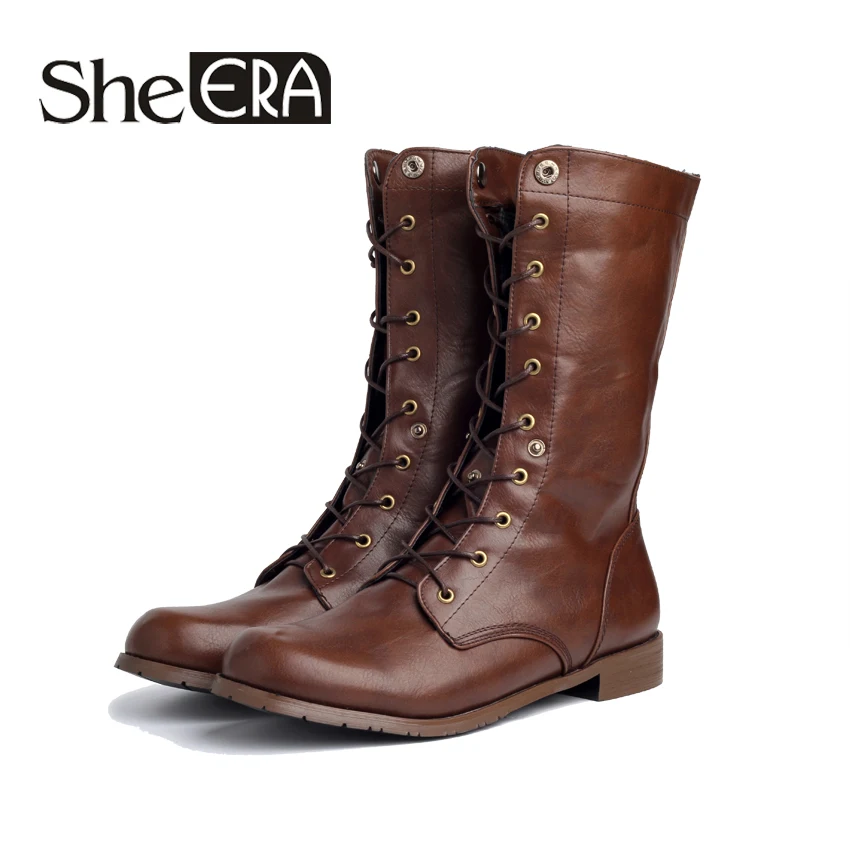 

Botas Hombre 2018 Fashion Men Motorcycle Boots Cool Rivet Combat Army Men Boots Punk Goth Biker Men PU Shoes Plus Size 48