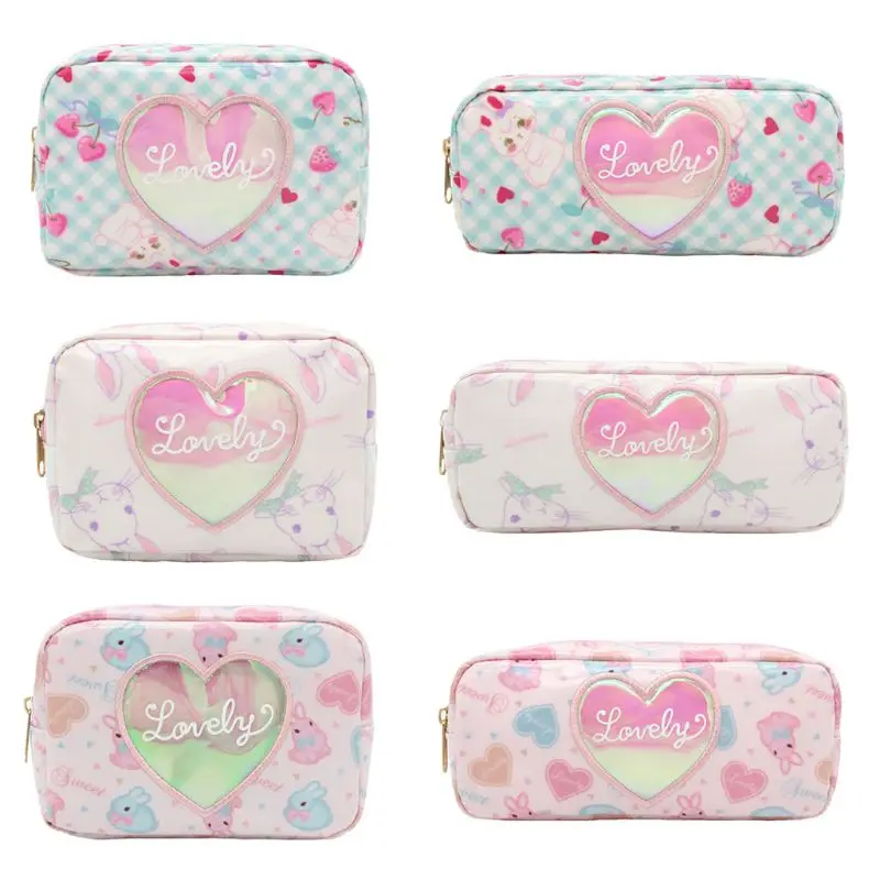 

Women Cute Heart Rabbit Makeup Bag Cosmetic Case Storage Organizer Travel Tool
