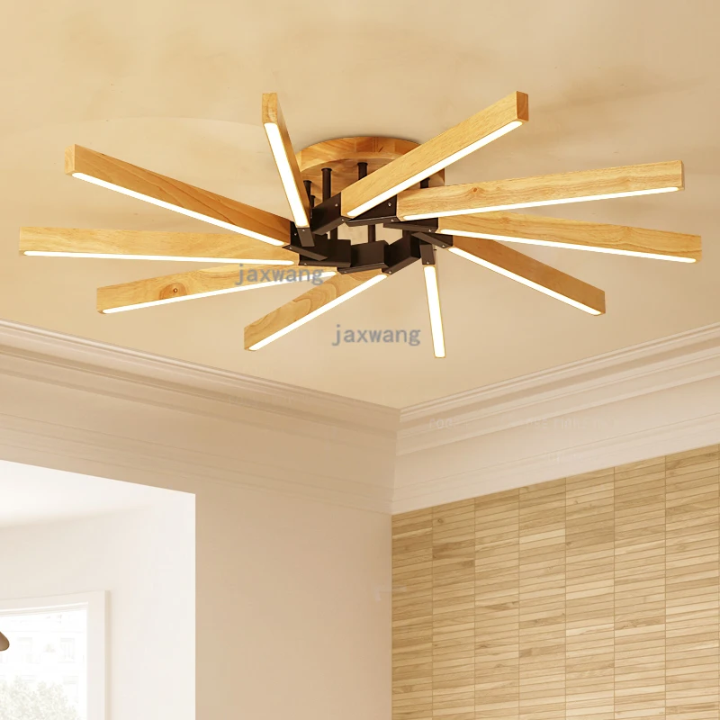 

Modern Ceiling Light Wood Led Restaurant Bedroom Living Room Ceiling Lamp Atmospheric Designer Nordic Ceiling Lights Dining Room