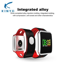 Разноцветный ремешок, Блютуз, умный Браслет IP67 Водонепроницаемый, для здоровья, с экраном частоты сердцебиения крови Давление монитор Smartband для iOS Android