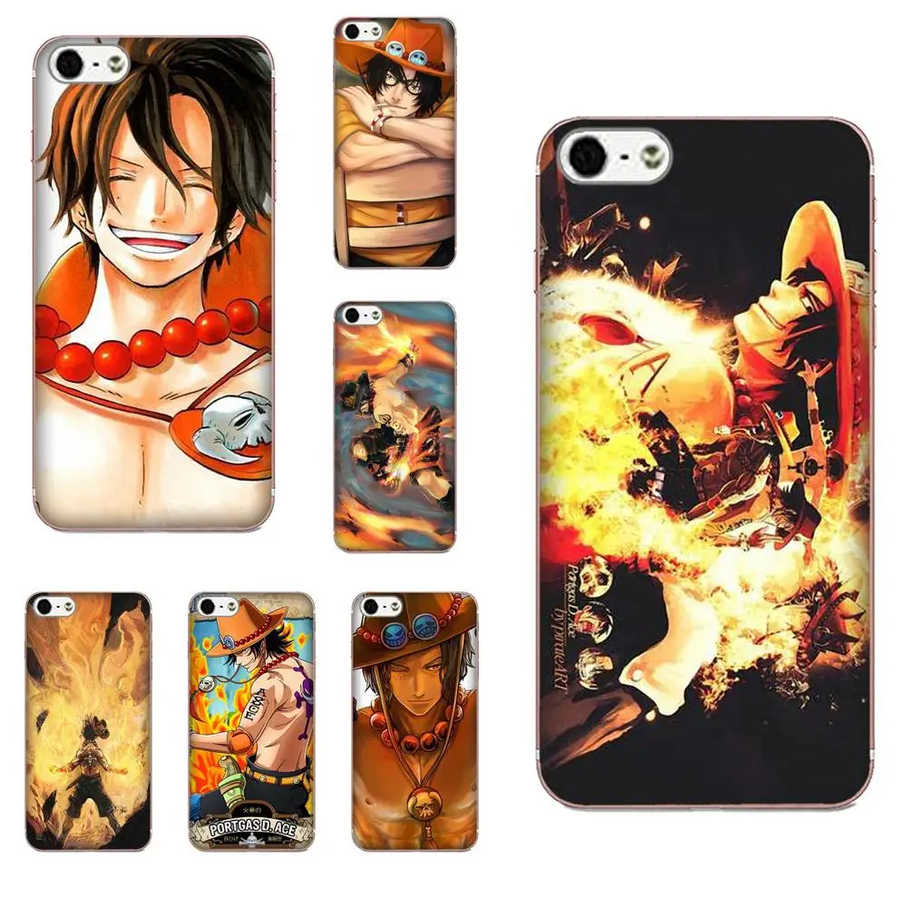 TPU чехол для телефона Apple iPhone 4 4S 5 5C 5S SE 6 6S 7 8 Plus X XS Max XR Portgas D Ace One Piece | Мобильные