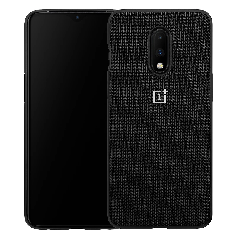 Oneplus 7 нейлоновый чехол Официальный защитный чехол черный один плюс 7 coque oneplus 7 funda