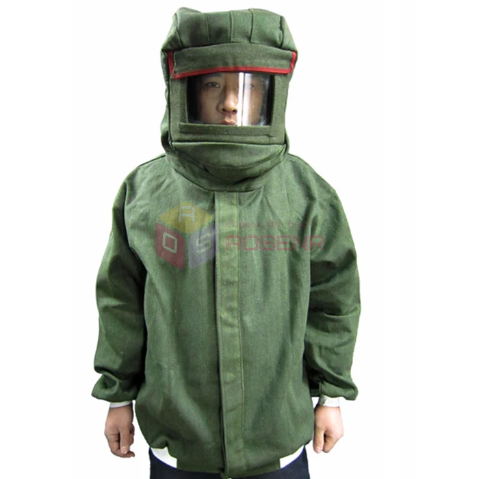 

New Sandblasting Jacket with Air Hose Arrived Sand Blasting Suit Sandblaster Cloth Sandblast Protector