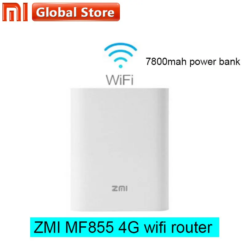 Xiaomi zmi MF855 7800mAh wifi Power Bank 3G 4G Wireless Router power bank Mobile Unicom Telecom 4G LTE Wifi Router power bank