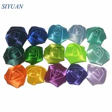 300 шт./лот 40 Цвет U Палочки 1,6 дюймов свернутый Атлас розетками ткани цветы Свадебные украшения бутоны роз оптовые поставки TH06