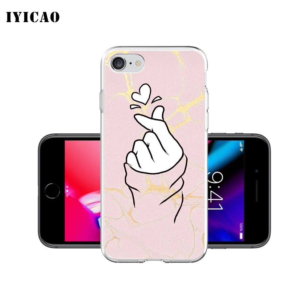 Мягкий силиконовый чехол IYICAO для iPhone X XR XS MAX 6 6s 7 8 Plus 5 5S SE TPU|Чехлы-накладки| |