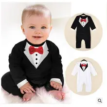 Костюм для маленьких мальчиков последняя версия джентльмена ha одежда(боди) весенняя одежда Младенцы Одежда для новорожденных