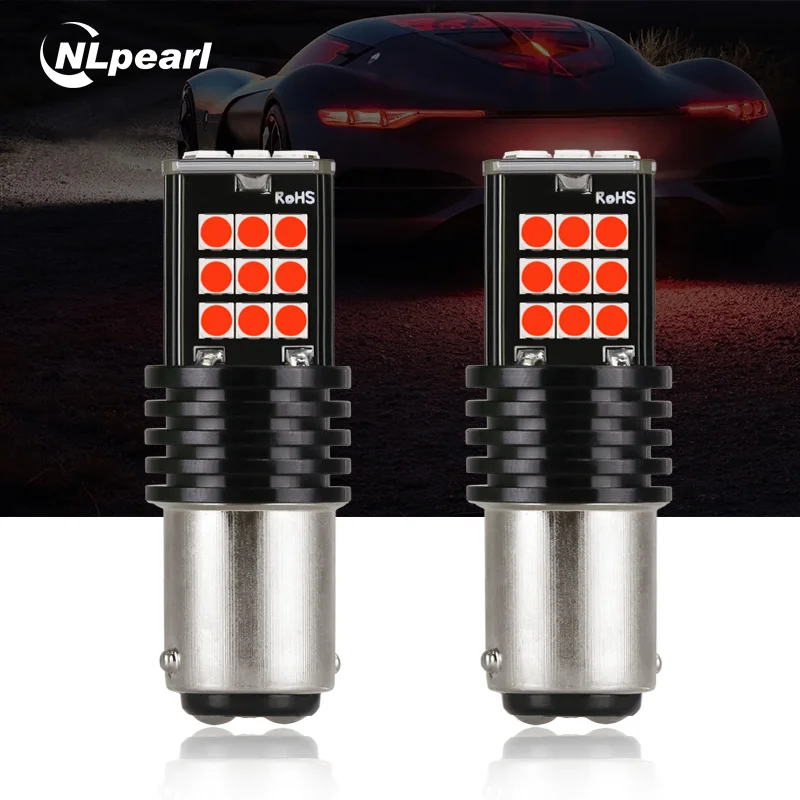 NLpearl 2 шт. 1157 BAY15D Белый светодиодный автомобиль лампа сигнальная авто p21/5 Вт