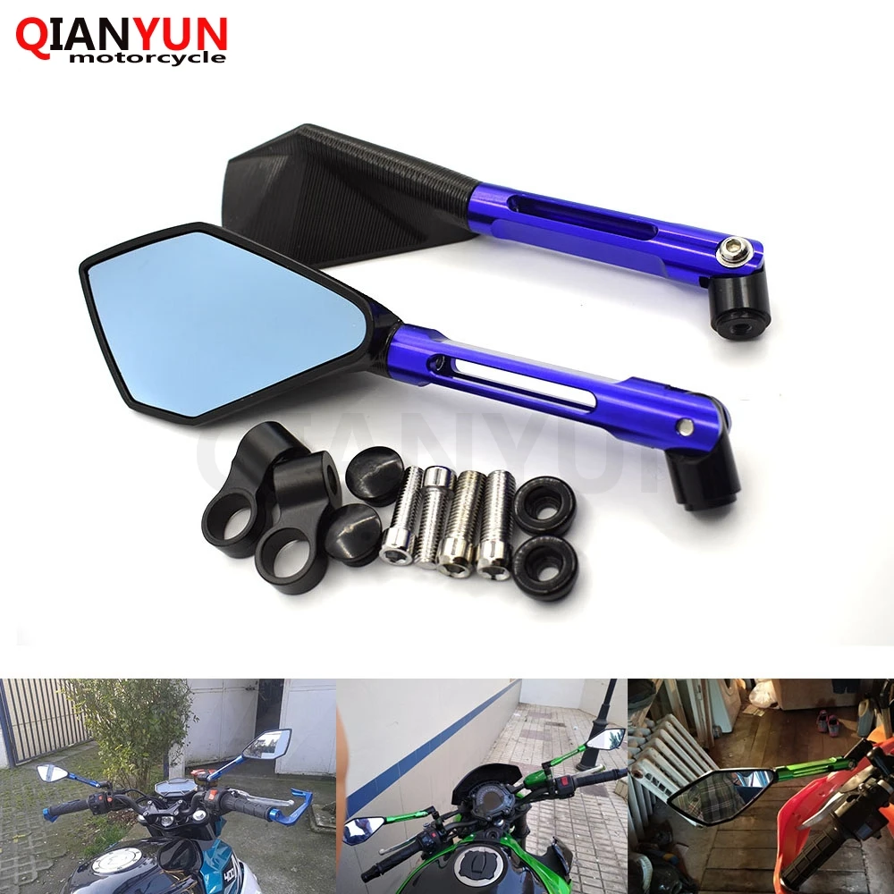 

Universal Motorcycle Mirrors motorbike CNC Rearview side Mirror Aluminum for Kawasaki Ninja ZX6R ZX6RR ZX636 ZX7R ZX9R ZX10R