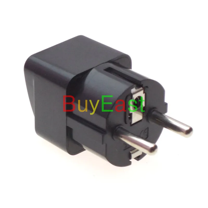 

Schuko Germany France Korea Travel Adapter AC Power Plug Universal Outlet Convert UK/US/AU/EU World Black Color