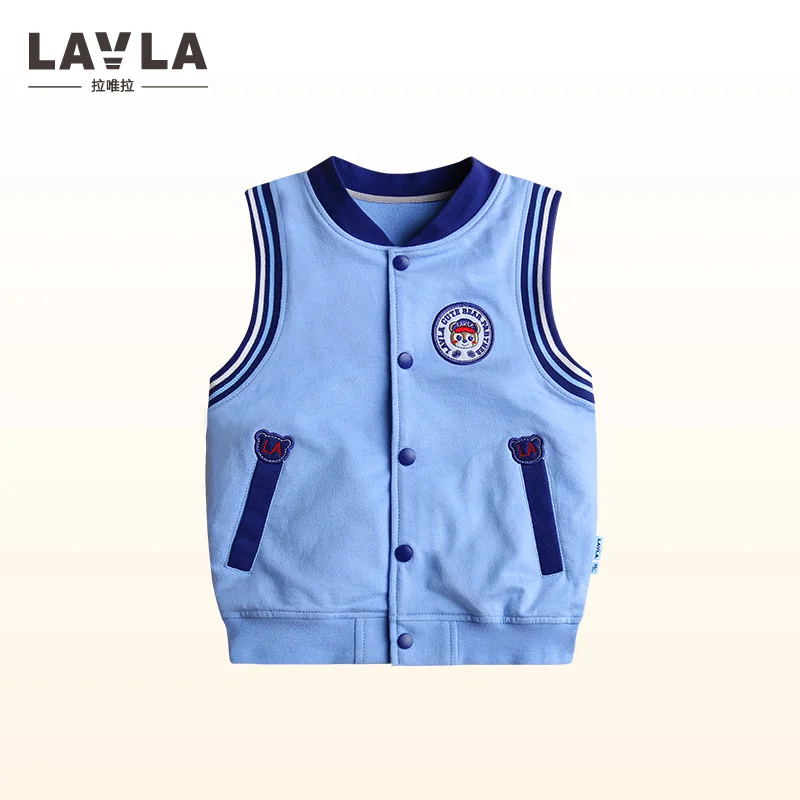 lavla 2017 brand Baby Boy Vest cotton thin coat Autumn Spring Boys Vest V neck Kids Fashion