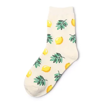 

Winter Retro Full Personality Creative Print Fruit Cute Cotton Sock Stocke women's socks casual meia dropshipping 40al18