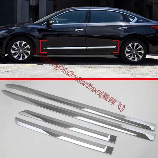 ABS Chrome Side Door Body Molding Moulding Trim For Nissan Altima 2016