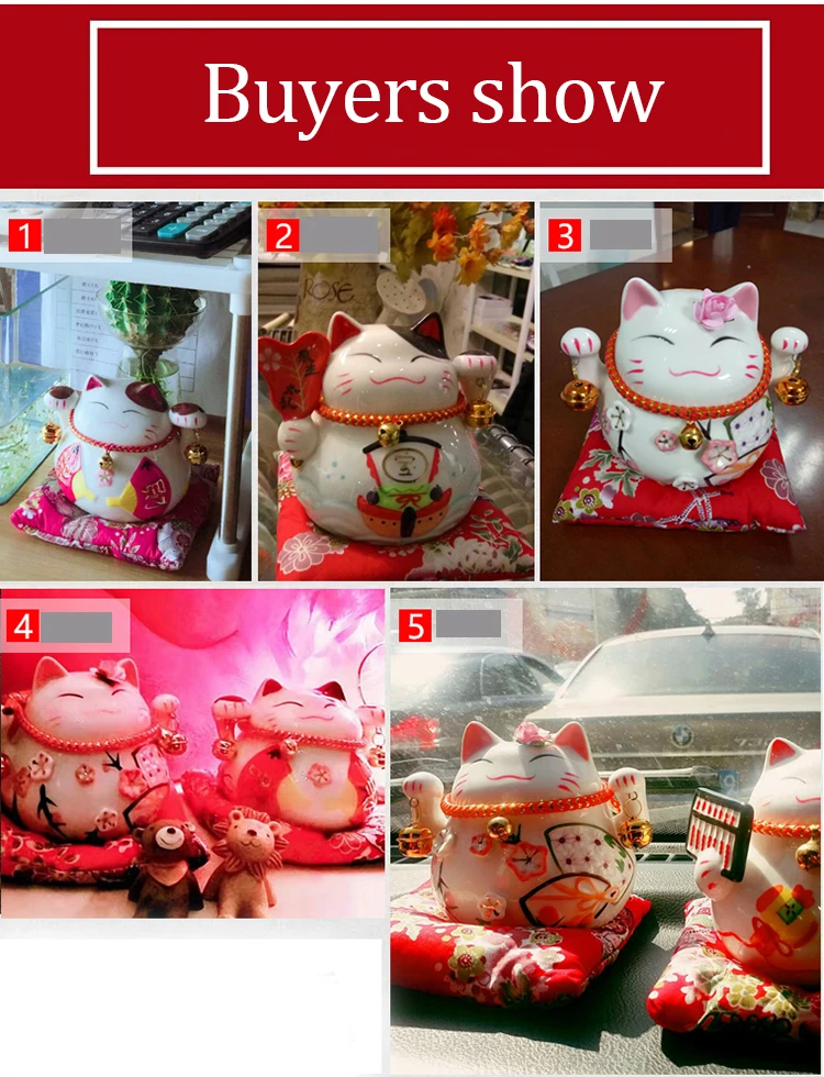 4,5 дюймовая керамическая копилка Maneki Neko Lucky Cat домашний декор фарфоровые декоративные украшения Рождественский подарок Удача кошка копилка ремесло