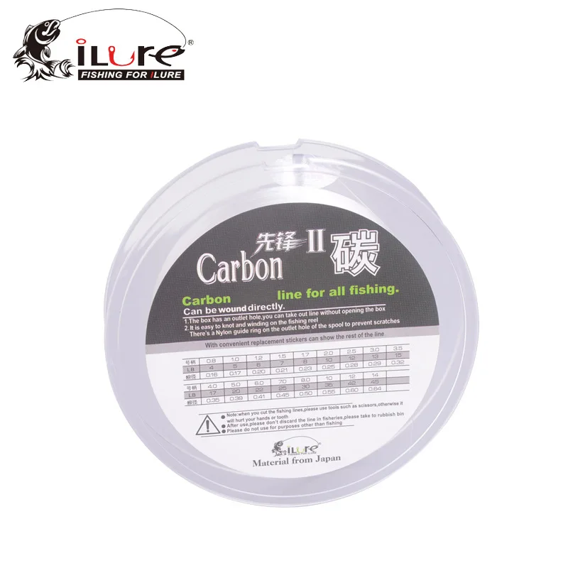 ILure 30Mt leada 100% الكربون الألياف فلور الصيد خطوط ألياف الكربون بكرة سوبر قوي دليل 60lb 80lb خط pesca شحن مجانا