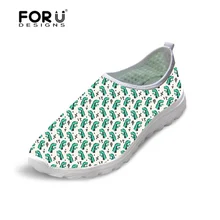 FORUDESIGNS/женские кроссовки с принтом динозавров в стиле Юрского периода повседневные женские летние Лоферы для девочек без застежки на плоской подошве