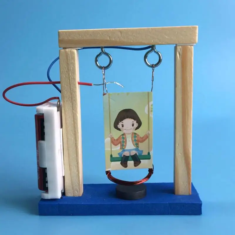 DIY изобретение ручной работы эксперимент дерево Science Swing набор образовательных игрушек