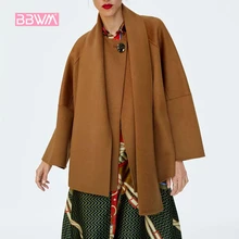 Зимний женский Съемный шарф, плащ с воротником-стойкой, Женская куртка с длинными рукавами, ветровое стекло, теплая Красивая шаль, пальто