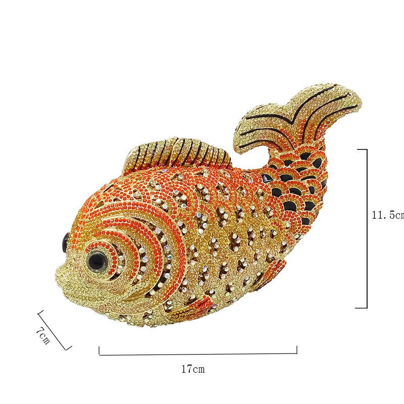 Бутик De FGG мульти розовый кристалл алмаз для женщин рыба вечерняя сумочка клатч свадебные мини металлическая сумочка и кошелек свадебные клатчи